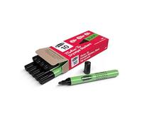 SHOW-ME Black Whiteboard Markers, 2mm Tip, 3-Day Cap-Off, Box of 10