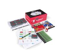 Show-me Boards with Squares - Whiteboards with Grids for Drywipe and Whiteboard Pens - Class Kit Ideal for Schools and Education (35 Sets)