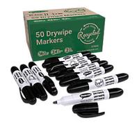 Show-me Chunky Eco Whiteboard Marker Black Broad Bullet Pack of 50