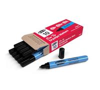 Show-me Drywipe Marker Fine Tip Black [Pack of 10]