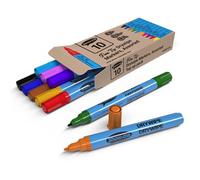 Show-me Drywipe Marker Fine Tip Slim Barrel Assorted Colours (Pack 10) - FPSDP10A