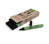 Show-me Drywipe Marker Medium Bullet Tip Slim Barrel Black (Pack 10) - SDP