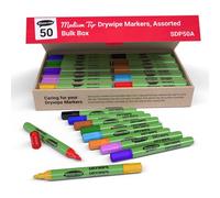 Show-me DryWipe Marker Medium Tip Assorted (Pack of 50) SDP50A