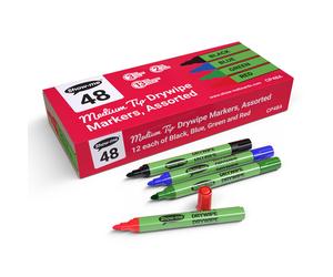 Show-Me Drywipe Markers Med AST PK48