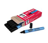 Show-me Drywipe Marker Fine Tip Black (10 Pack)