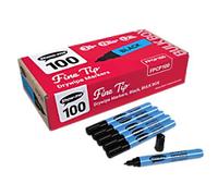 Show-me Drywipe Pen Black Fine Bullet Pack of 100