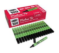 Show-me Drywipe Pen Black Medium Pack of 100