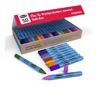 Show-me Drywipe Marker Fine Tip Assorted (50 Pack)