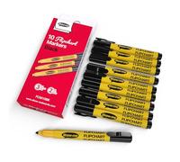 SHOW-ME Flipchart Markers - Box of 10 Bullet-Tip with Black Ink