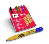 SHOW-ME Flipchart Markers - Pack of 6 Bullet-Tip