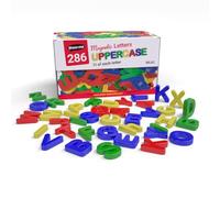 Show-me Kids Learning Magnetic ABC Alphabet Letters/Numbers/Symbols for Fridge and Magnet Surfaces with Storage Tub (286 Uppercase Letters Set)