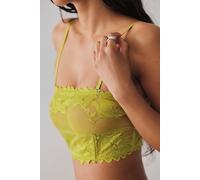 Show Me Lace Longline Bralette by Intimately at Free People in Warm Olives, Size: Medium - female