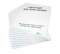 Show-me Plain Double-Sided Boards - A4 Size for Drywipe and White Board Pens - Ideal for Classrooms, Schools and Education (Pack of 10)