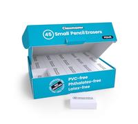 Show-me PVC-Free White Pencil Erasers, Pack of 45 | Pack of 45 reliable-quality, small plastic pencil erasers from Classmaster