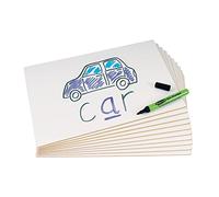 Show-me PFB10 Rigid Plain Double-Sided Boards, Extra Durable and Made with MDF A4 Size for Drywipe and Whiteboard Pens Classroom Set Ideal for