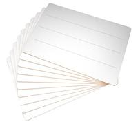 Show-me Rigid Lined Double-Sided MDF Whiteboard A4, for Dry Wipe and White Board Pens - Ideal for Teachers, Classrooms, and School, Mini Whiteboard Set (10 Sets)