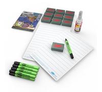 Show-me SRL10A A4 Super tough Lined Dry wipe Boards, Small Kit (Pack of 10)