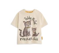 Show Me The Merch Tabby Mctat Short Sleeved T-Shirt | Unisex Kids Beige | Official | Size: 2-3 Years Show Me The Merch Beige 2-3 Years