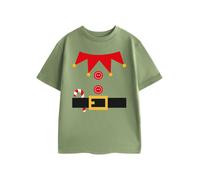 Show Me The Merch Unisex Green Elf Short Sleeved T-Shirt - 5-6 Years
