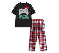 Show Me The Merch Unisex Kids Black Pause Short Sleeve Long Leg Pyjama Set - 5-6 Years