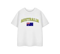 Show Me The Merch Unisex Kids White Australia Short Sleeved T-Shirt - 13-14 Years