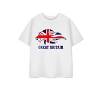 Show Me The Merch Unisex Kids White Great Britain Short Sleeved T-Shirt - 7-8 Years