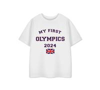 Show Me The Merch Unisex Kids White My First Olympics Short Sleeved T-Shirt - 2-3 Years