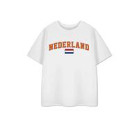 Show Me The Merch Unisex Kids White Netherlands Short Sleeved T-Shirt - 9-10 Years