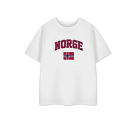 Show Me The Merch Unisex Kids White Norway Short Sleeved T-Shirt - 9-10 Years