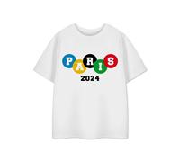 Show Me The Merch Unisex Kids White Paris 2024 Short Sleeved T-Shirt - 18-24 Months