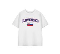 Show Me The Merch Unisex Kids White Slovakia Short Sleeved T-Shirt - 18-24 Months