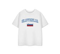 Show Me The Merch Unisex Kids White Slovenia Short Sleeved T-Shirt - 18-24 Months