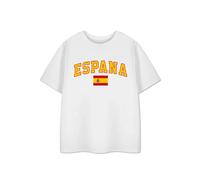 Show Me The Merch Unisex Kids White Spain Short Sleeved T-Shirt - 13-14 Years