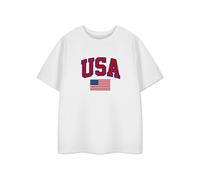Show Me The Merch Unisex Kids White USA Short Sleeved T-Shirt - 3-4 Years