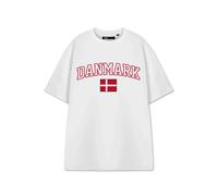 Show Me The Merch Unisex White Denmark Short Sleeved T-Shirt - Large