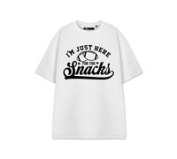 Show Me The Merch Unisex White Here For The Snacks Short Sleeved T-Shirt - X-Large