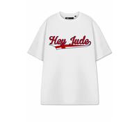 Show Me The Merch Unisex White Hey Jude Short Sleeved T-Shirt - Large