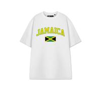 Show Me The Merch Unisex White Jamaica Short Sleeved T-Shirt - Medium