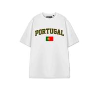 Show Me The Merch Unisex White Portugal Short Sleeved T-Shirt - Large