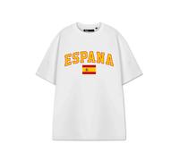 Show Me The Merch Unisex White Spain Short Sleeved T-Shirt - Small