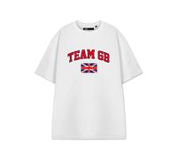Show Me The Merch Unisex White Team GB Short Sleeved T-Shirt - X-Large