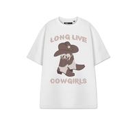 Show Me The Merch Womens White Short Sleeved T-Shirt | Long Live Cowgirls Graphic Tee | Western Apparel for Women | Rodeo Fashion Ladies Country Clothing