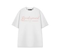 Show Me The Merch Womens White The Bridesmaid Short Sleeved T-Shirt - X-Large