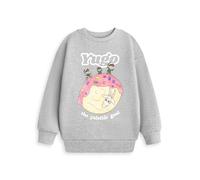 Show Me The Merch Yugo the Yuletide Goat Grey Sweatshirt | Long Sleeve Crew Neck Holiday Top | Unisex Kids Festive Wear for Christmas | Winter Jumper 7-8 Years