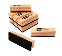 Show-Me Whiteboard Eraser Pack, Mini Erasers For Drywipe Boards & Chalkboards in Schools, Versatile & Easy-To-Use Whiteboard Rubber, For Classrooms Or On-The-Go, Wooden White Board Eraser - A3, 12PK