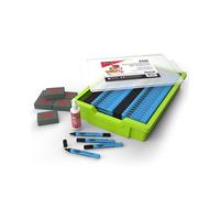 Show-me - Whiteboard Markers | Drywipe, Erasable Black Fine Tip 1.2mm Line | Classroom Board Writing Pens with 3-Day Cap-off, Box of 200 in Gratnells Tray