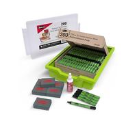 SHOW-ME - Whiteboard Markers | Drywipe, Erasable Black Medium Tip 2mm Line | Classroom Board Writing Pens with 3-Day Cap-off, Box of 200 in Gratnells Tray