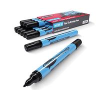 SHOW-ME Whiteboard Pens, High-Quality Marker Pens For Whiteboard, Long-Lasting Whiteboard Markers With Easy-Fit Lids, Comfortable & Safe Dry Wipe Markers With Anti-Splay Nibs - Fine, Black, 10PK