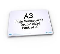 Show-me Whiteboard Set Non Magnetic Polypropylene Double Sided 42 (W) x 30 (H) cm Pack of 10
