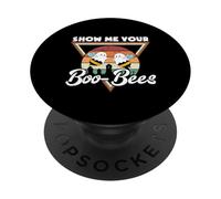 Show Me Your Boo-Bees Retro Funny Halloween Boo Bees PopSockets Adhesive PopGrip